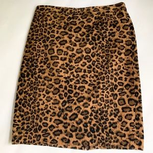 Talbots Leopard Print Pencil Skirt